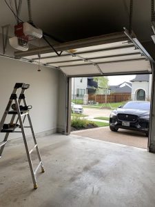 new garage door with new motor and wall unit